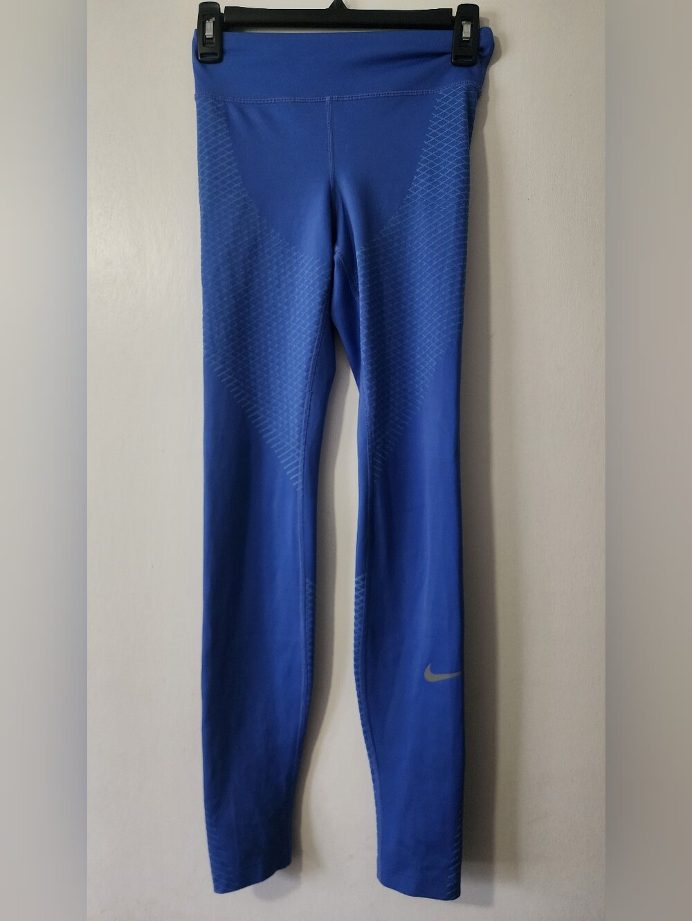 Nike Womens Blue Zonal Strength Athletic Diamond Ankle Leggings Size Small
